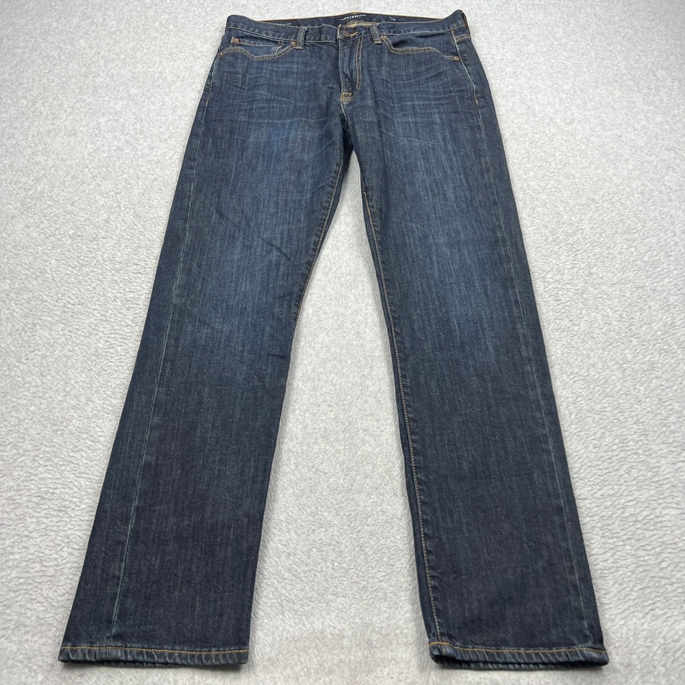 Lucky Brand 410 Athletic Slim Jeans Men 32x32* Blue Dark Wash Stretch Denim Pant